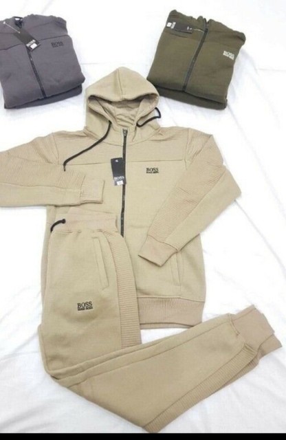 mens designer grey tracksuit